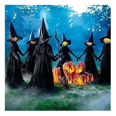 Halloween Light-Up Witches Ghost Decoration