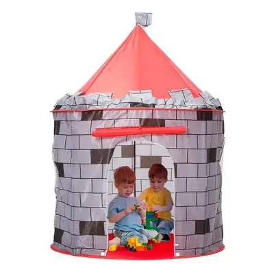 Knight Themed Folding Castle Pops Up Tent Play Toys for Kids Indoor Outdoor Playhouse Gift