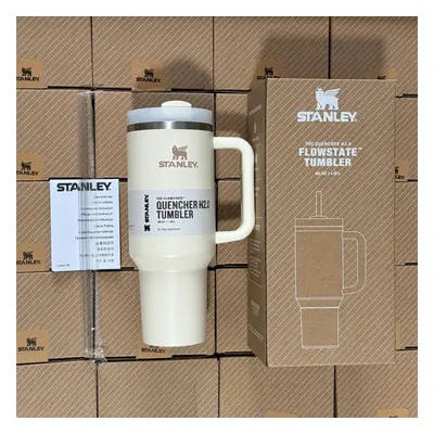 (creamy white) Stanley Quencher H2.0 FlowState Tumbler 40oz Cup 1.2L