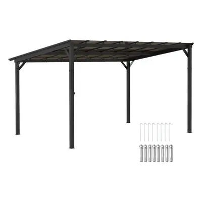 3 x 4.3m Pergola Kit Gazebo with UPF 50+ and Waterproof Polycarbonate Roof