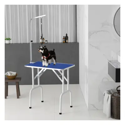 PawHut Foldable Dog Grooming Table Adjustable Arm 81x49x80 cm