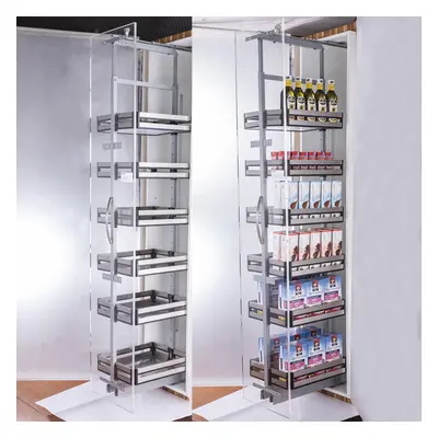 (400MM WIDTH & Panel Basket) Tiers Kitchen Cabinet Larder Pull Out Basket