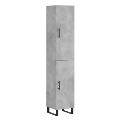 vidaXL Highboard Sideboard Cupboard Side Cabinet Concrete Grey Engineered Wood