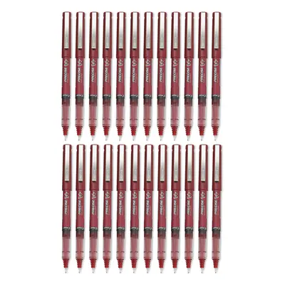 Pilot Precise V7 Stick Rolling Ball Pens Fine Point Red 2-DOZEN35352