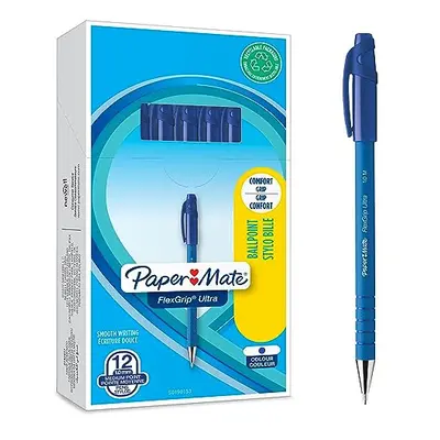 Paper Mate Flexgrip Ultra Ballpoint Pens, Medium Point (1.0 mm), Blue, Count