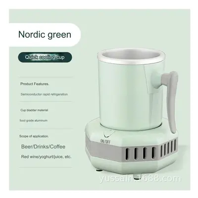 (EU, Refrigeration - Light Green) Summer New Quick Cooling Cup Heating Cup Portable Iced Cooling