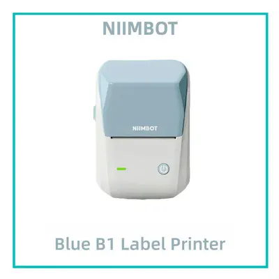 (Bule Label Printer) Niimbot B1 Label Printer Portable Handheld Thermal Printer Mini Barcode QR 