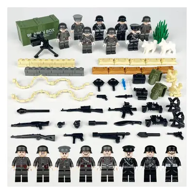 (Style A) Military Soldiers Black SWAT Jeeps Minifigures Toys Fit Lego