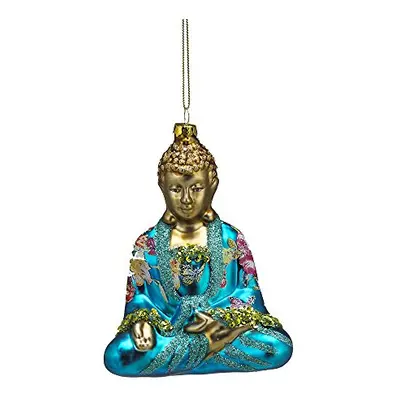 Kurt Adler 5.25" Glass Buddha Ornament