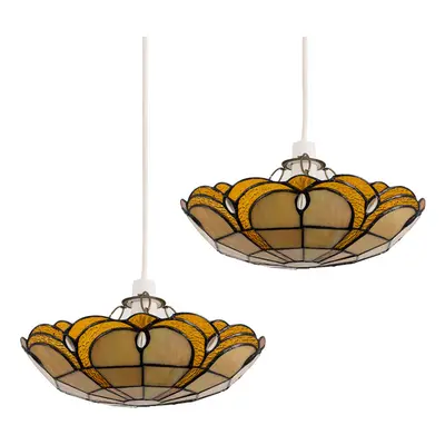 Pair of Gold Ceiling Pendant Shade