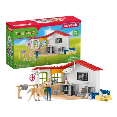 Schleich Farm World, Animal Gifts for Kids, Vet Practice with Animal Toys and Accessories 27-Pie