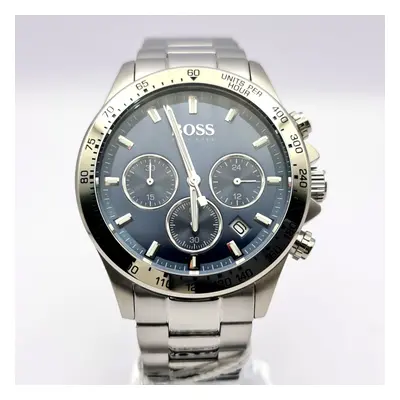 NEW HUGO BOSS SILVER BLUE DIAL STAINLESS STEEL MEN'S WATCH