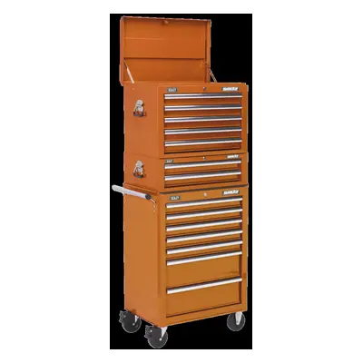 Topchest, Mid-Box & Rollcab Combination Drawer with Ball-Bearing Slides - Orange