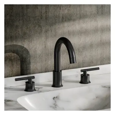 Black 2-Handle Bathroom Sink Mixer Faucet