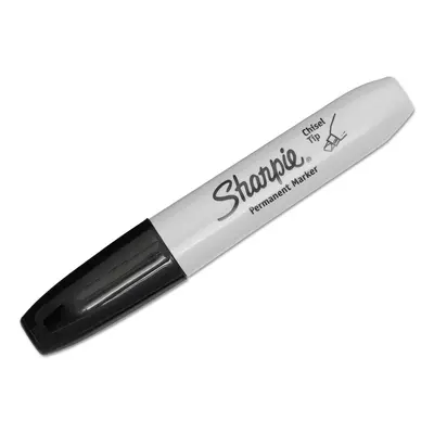 Sharpie Permanent Marker 5.3mm Chisel Tip Black Dozen