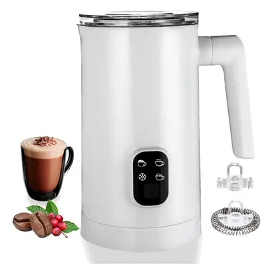 (White) Milk Frother Electric in Automatic Milk Steamer and Frother for Latte 360ml Large Capaci