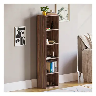 (Walnut) Oxford Tier Cube Bookcase Tall Storage Display