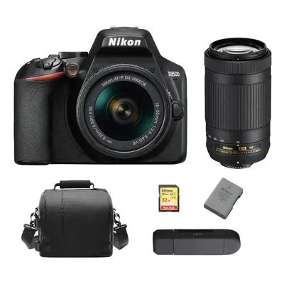 NIKON D3500 KIT 18-55mmVR+70-300mmVR+32G card+Bag+EN-EL14A+Card Reader