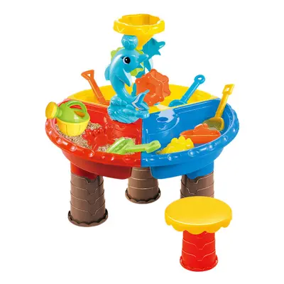 Kids Sand Pit Set Sand & Water Table for Toddler Activity Table Beach Toys for Sand Castles Wate