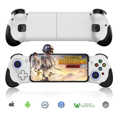 (White) Phone Controller for Android & iPhone 16/15 Series(USB-C) Mobile Game Controller for Xbo