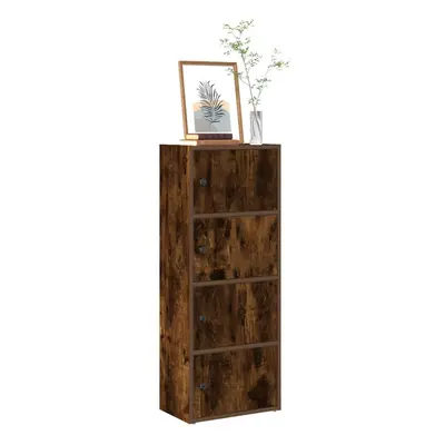 vidaXL Bookcase Smoked Oak 40x24x102 cm Engineered Wood