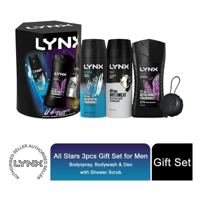 (11.00) Lynx All-Stars Bath & Body Trio Gift Set For Men