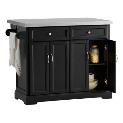 SoBuyÂ® FKW71-SCH, Extendable Kitchen Storage Trolley Kitchen Island