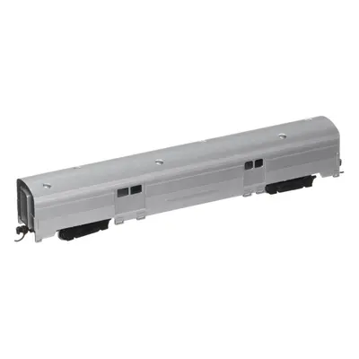 Bachmann Industries Streamline Fluted 2-Door Baggage Car - Unlettered Aluminum (N Scale) 72'