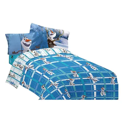 Disney Frozen Olaf Build a Snowman 72" x 86" Microfiber Comforter