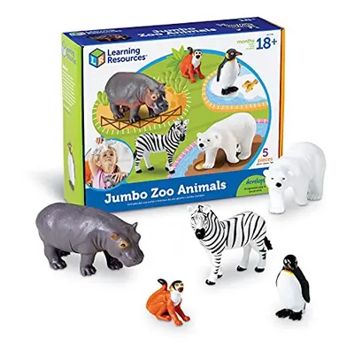 Learning Resources Jumbo Zoo Animals I Monkey Penguin Zebra Polar B