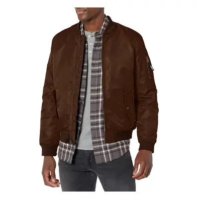 Levi's Men's Ma-1 Flight Varsity Jacket Dark Brown Medium