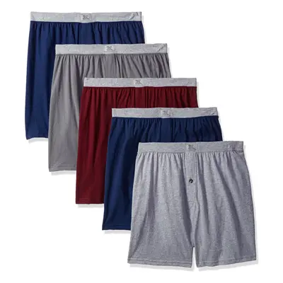 Fruit of the Loom 5-Pack Assorted Knit Boxers, Multi Color, Large