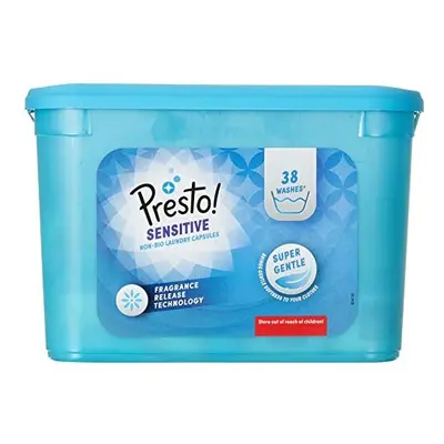 Amazon Brand - Presto! Laundry Capsules Sensitive Non Bio, Washes (4 Packs , Each)