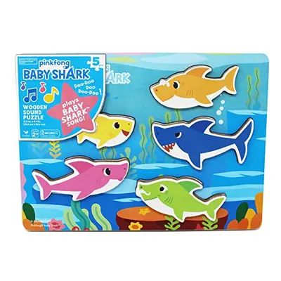 Pinkfong Baby Shark Musical Wood Sound Puzzle- Plays Song Baby Shark T