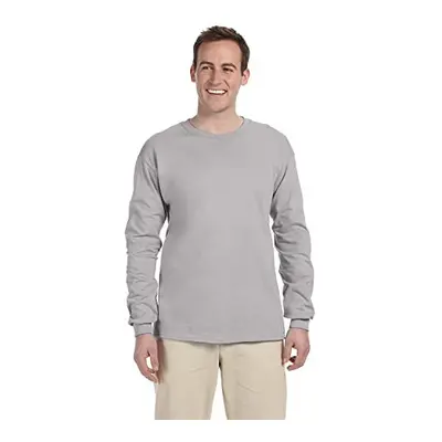 Fruit of the Loom Men's Long Sleeve Cotton T-Shirt (XX-Large Silver F