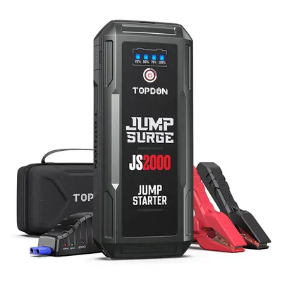 Car Jump Starter Topdon JS2000 12V 2000Amp Battery Booster Pack Charger 16000mAh