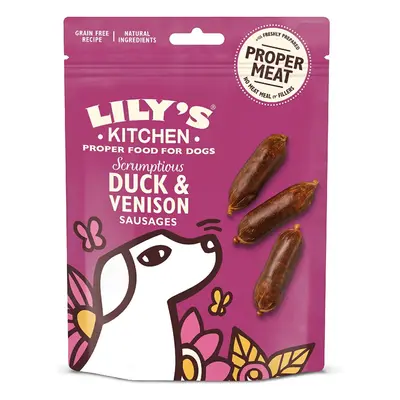 Lily's Kitchen Scrumptious Duck and Venison Sausages Dog Treat (8 x g)