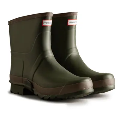 (11 UK, Dark Olive/Clay) Hunter Mens Gardener Short Wellington Boots