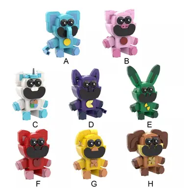 (8PCS) Smiling Critters Building Blocks Set Hot Game Toy for Fans Birthday Gift for Kid