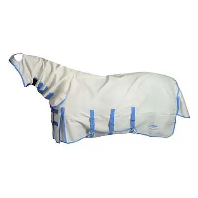 (4' 3", White/Blue) Weatherbeeta Comfitec Sweet Itch Shield Combo Neck Horse Turnout Rug