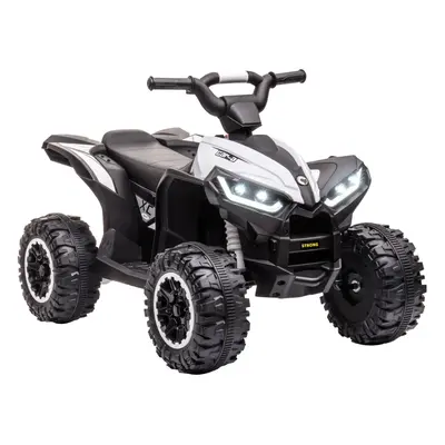 HOMCOM 12V Electric Quad Bikes for Kids Ride On Car ATV Toy for Years White