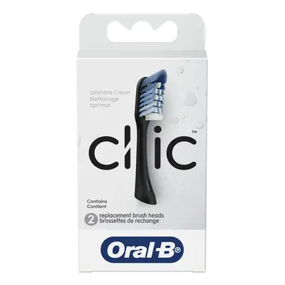 Oral-B Clic Toothbrush Replacement Brush Heads Black Count