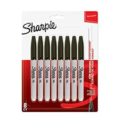 Sharpie Fine Tip Permanent Marker - Black (Pack of 8)