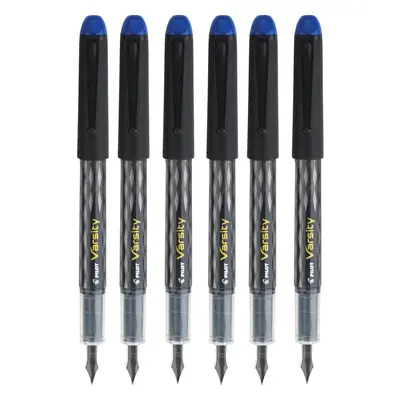 PILOT Varsity Disposable Fountain Pens Blue Ink Medium Point Pack o