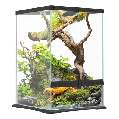 PawHut Glass Reptile Terrarium, 40L Vivarium for Lizards, Frogs, Snakes, Turtles