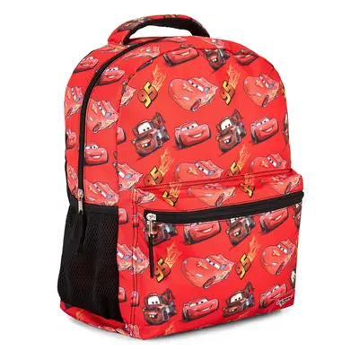 Disney Cars Lightning McQueen Allover Backpack - Lightning McQueen Mater Doc Hudson Backpack - O