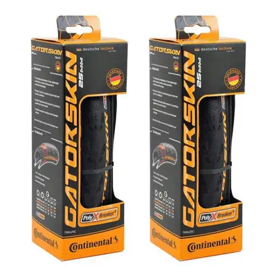 Continental GatorSkin DuraSkin Tire, 2-Count (Folding, x 25mm), Black