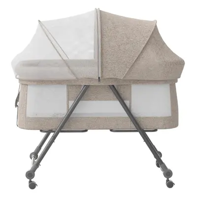 (Khaki-Bravo Comfort Pack) UBRAVOO Baby Grab-and-go Travel Cot, Crib&Rocking