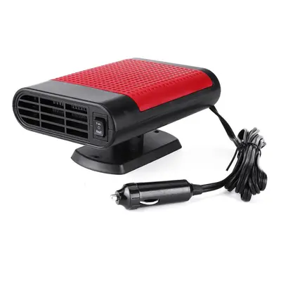 (Red, 12V) in Portable Car Heater Cooler Fan 12V/24V Air Warmer Windscreen Demister Defroster