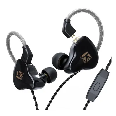 (Black, With Mic) Dual Magnectic Circuit Dynamic In Ear Earphone Running Sport Hi-Fi Wired Headp